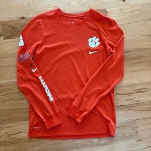 Nike Dri-Fit Orange Clemson Long Sleeve Tee